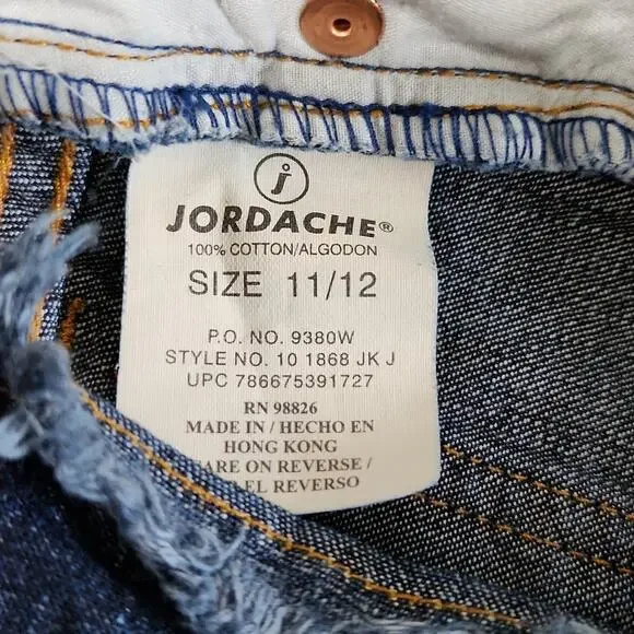 Vintage Jordache Womens Dark Wash Jeans Waist Size 32" Raw Waist Flare 80s - Picture 6 of 8